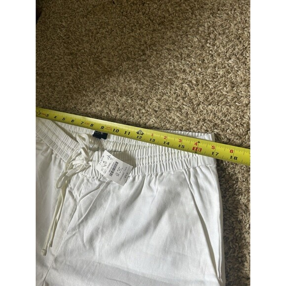 J. Crew Factory Linen-Cotton Blend Drawstring Pants Sz 14 AW839 NWT Coastal - Picture 7 of 9